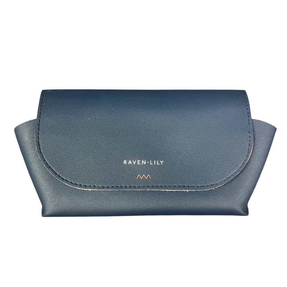 Raven + Lily American Airlines Navy Blue Orange Snap Travel Pouch Amenity Bag